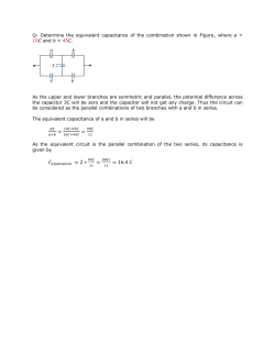 Q- Determine the equivalent capacitance of the combination shown