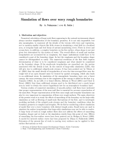 Simulation of flows over wavy rough boundaries