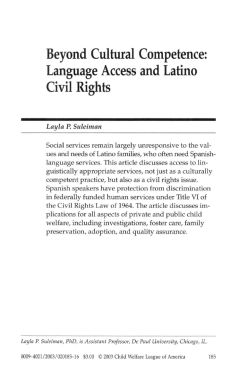 Beyond Cultural Competence: Language Access