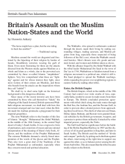 Britain`s Assault on the Muslim Nation