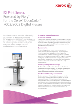 EX Print Server, Powered by Fiery&reg; for the Xerox&reg; DocuColor