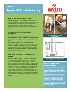 Overview of Soil Infiltration Testing