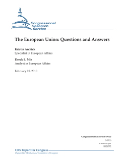 The European Union: Questions and Answers