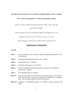 Synthesis and structure of a calcium polyphosphate with a unique