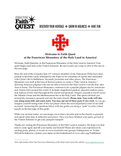 Faith Quest at the Franciscan Monastery of the Holy Land in America!