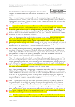 Son &ndash; Father I must say that after reading Augustus` Res Gestae, I