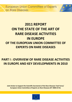 2011 report on the state of the art of rare disease activities