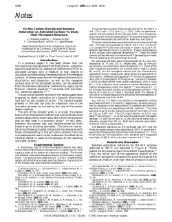 On the Carbon Dioxide and Benzene Adsorption