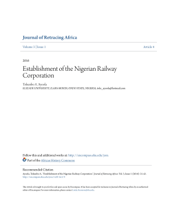 Establishment of the Nigerian Railway Corporation