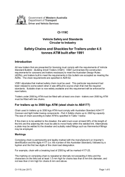 CI - 119 - Safety Chains for New trailers Under 4.5 Tonnes ATM