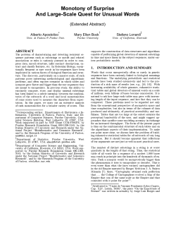 Monotony of Surprise And Large-Scale Quest for Unusual Words