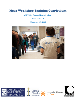 Mega Worksh hop T Train ning C Curri iculum