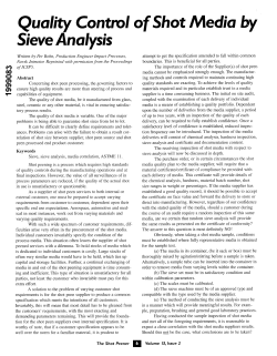 Sieve Analysis - shotpeener.com
