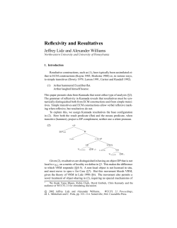 Reflexivity and Resultatives