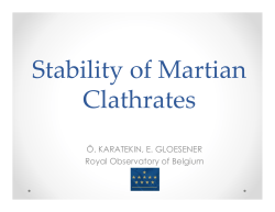 &Ouml;. KARATEKIN, E. GLOESENER Royal Observatory of Belgium