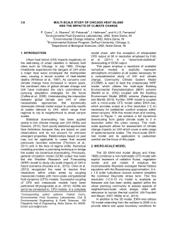 3.6 MULTI-SCALE STUDY OF CHICAGO HEAT ISLAND AND THE