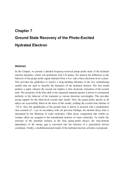 Chapter 7 Ground State Recovery of the Photo-Excited