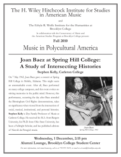 Joan Baez at Spring Hill College
