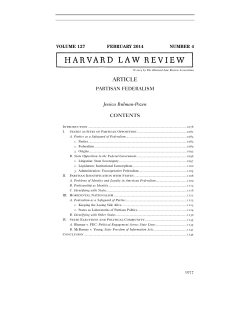Partisan Federalism