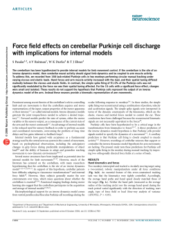 Force field effects on cerebellar Purkinje cell discharge with
