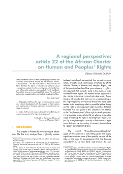 article 22 of the African Charter on Human and Peoples