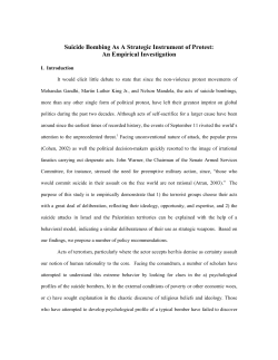 Suicide Bombing As A Strategic Instrument of Protest