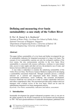 Defining and measuring river basin sustainability: a