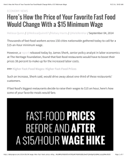 Here`s How the Price of Your Favorite Fast Food