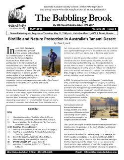 May 2017 - Wachiska Audubon Society