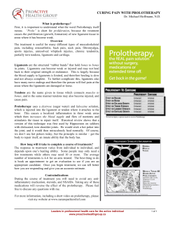 Curing Pain Prolotherapy