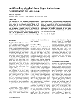 A 400-km-long piggyback basin - Department of Geodynamics and
