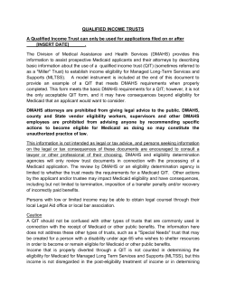 Qualified Income Trust Template