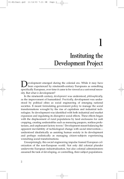 Instituting the Development Project