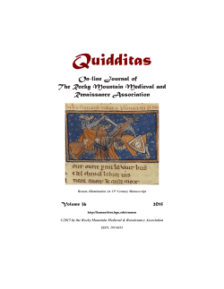 Quidditas - BYU College of Humanities