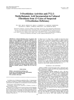 3-0xothiolase Activities and [14C]_2_ Methylbutanoic Acid