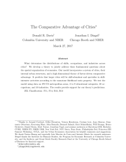 The Comparative Advantage of Cities