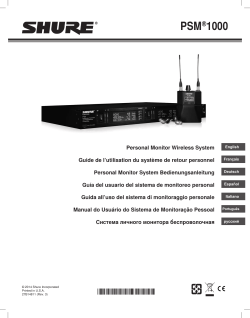 PSM1000 User Guide