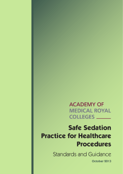 Safe Sedation Practice for Healthcare Procedures