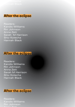 After the eclipse After the eclipse After the eclipse