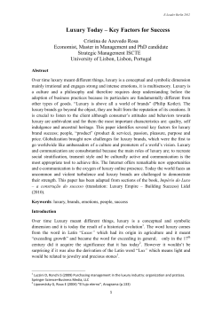 Luxury Today &ndash; Key Factors for Success