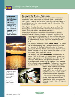 Energy in the Crookes Radiometer