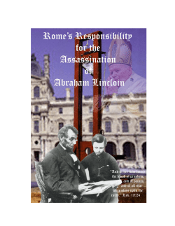 Rome`s Responsibility for the Assassination of Abraham Lincoln