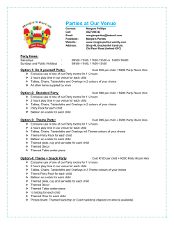 Parties at Our Venue - Kids Party Venues Website