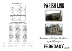 February Issue - The Parish of St James the Great Chapelthorpe