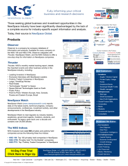 the NSG 1-Pager