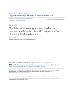 The Effect of Manure Application Method on Nutrient and Microbial