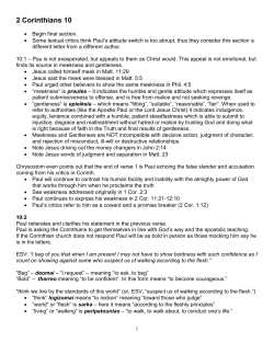 2 Corinthians 10 - Generation Word Bible Teaching