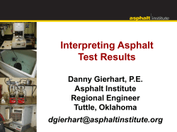 Interpreting Asphalt Test Results