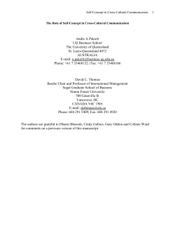 Andre A Pekerti UQ Business School The University of