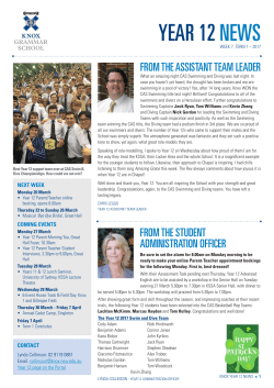 YEAR 12NEWS - Knox Grammar School